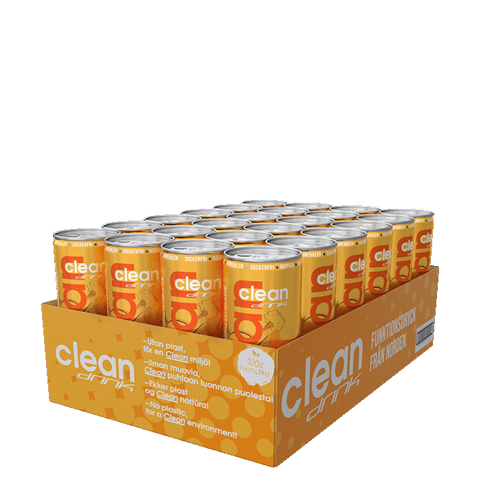 24 x Clean Drink 330 ml Citrus Clementin