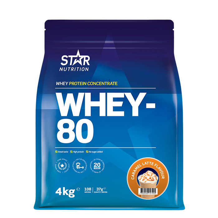 Star Nutrition Whey-80 Vassleprotein 4 kg, Caramel Latte