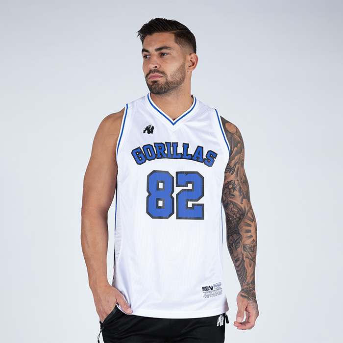 Läs mer om San Mateo Jersey Tank Top, White/Blue