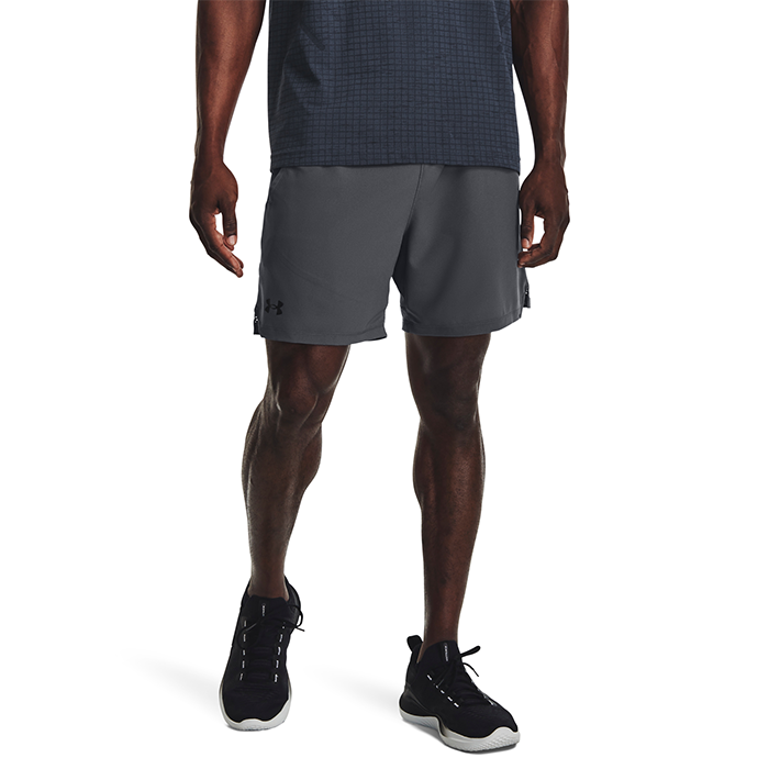 UA Vanish Woven 6in Shorts, Pitch Gray