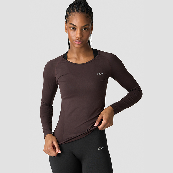 Everyday Seamless LS,Chocolate Brown