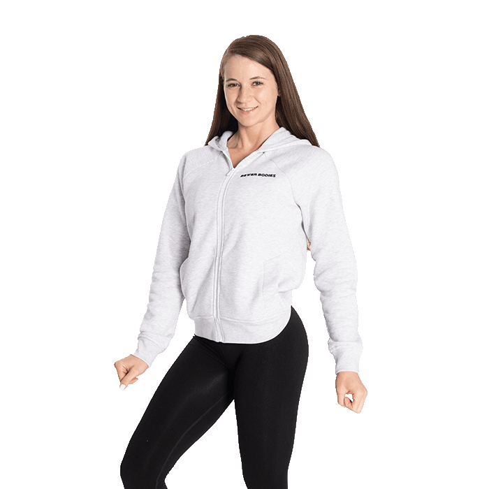 Bild av Core Zip Hoodie, White Melange