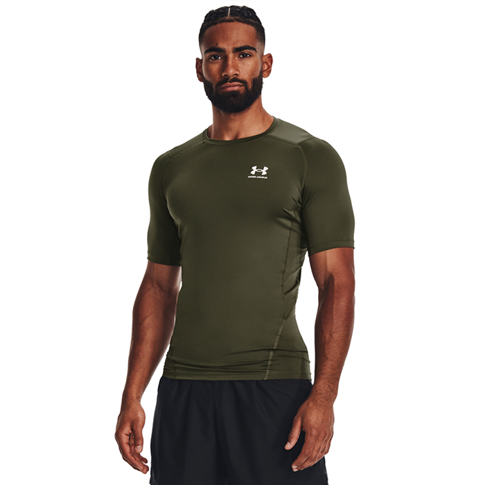 Under Armour UA HG Armour Comp SS Marine OD Green
