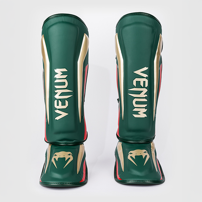 Venum Elite Shin Guards Green