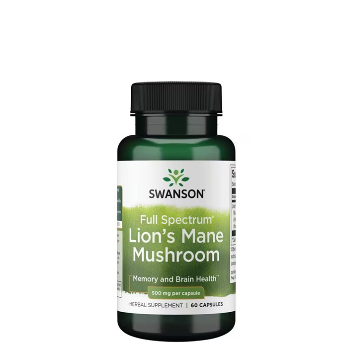 Full Spectrum Lion's Mane Mushroom 500 mg 60 kapslar