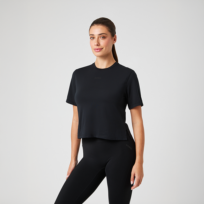 Borg Cropped T-shirt Svart
