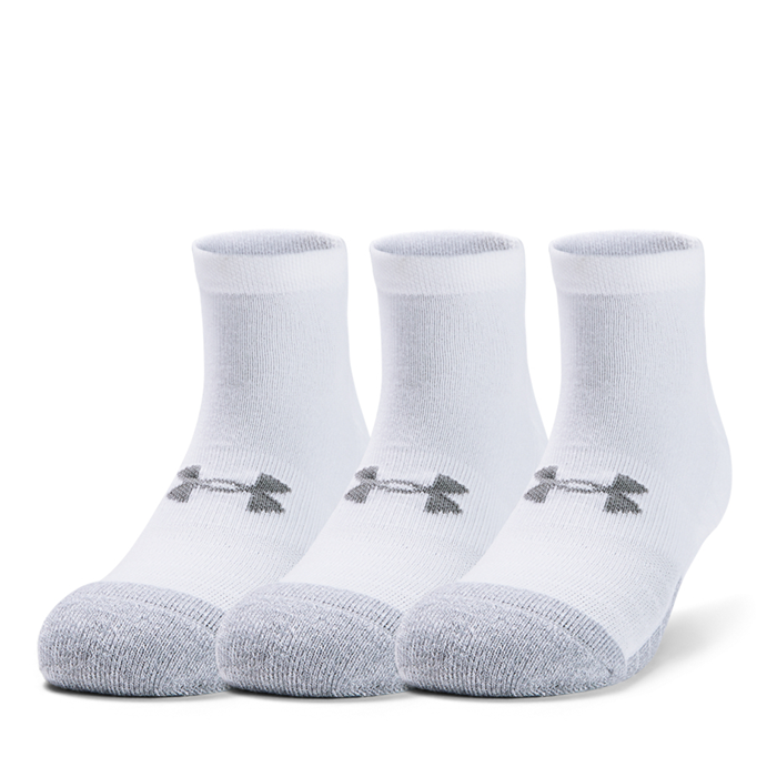 Läs mer om UA Heatgear Low Cut 3-pack Socks, White/Steel