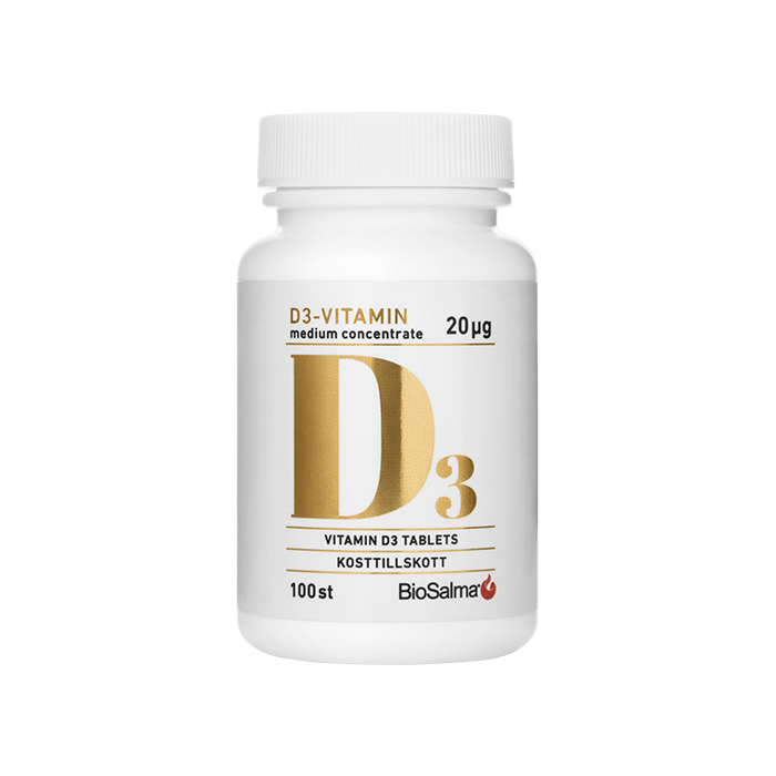 BioSalma D3 vitamin medium concentrate 20ug 100 st