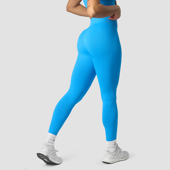Ribbed Define Seamless Tights,Azure Blue