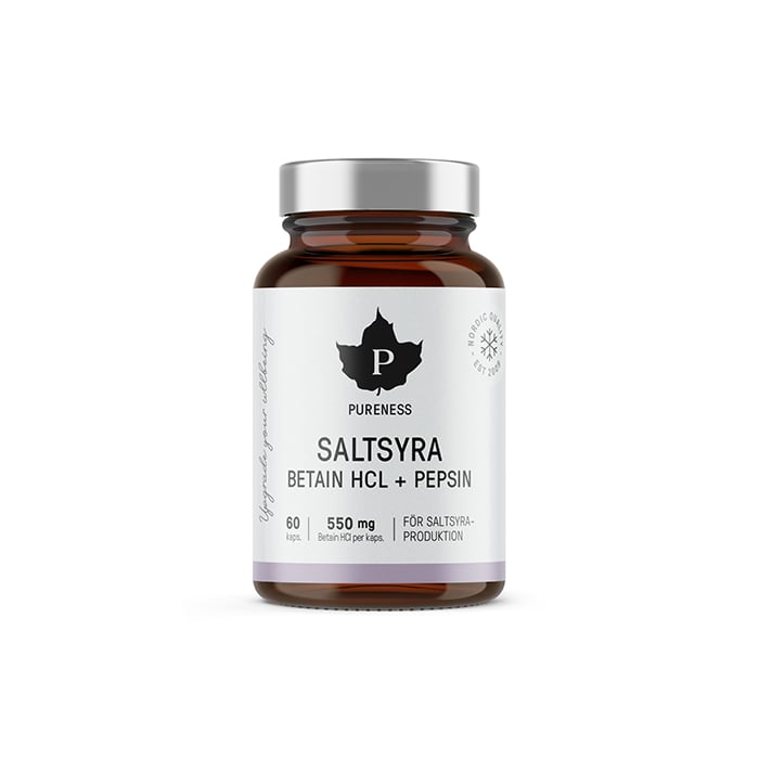 Saltsyra Betain HCL + Pepsin 60 kapslar