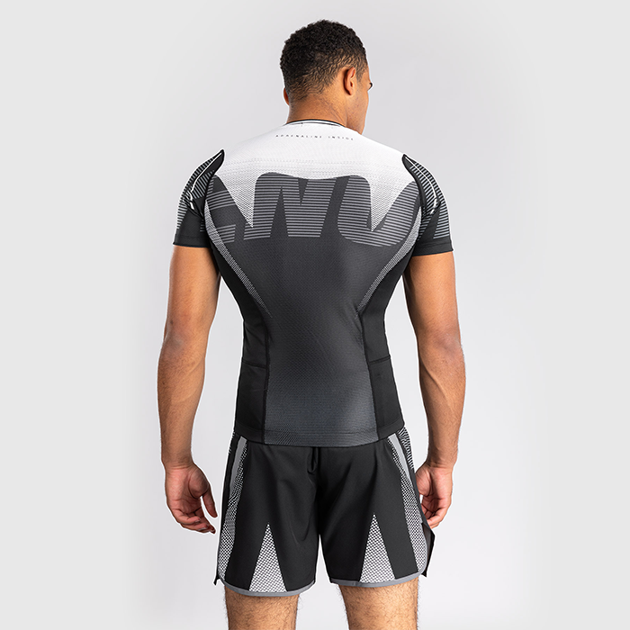 Venum Adrenaline Rashguard Kort&auml;rmad Svart Gr&aring;