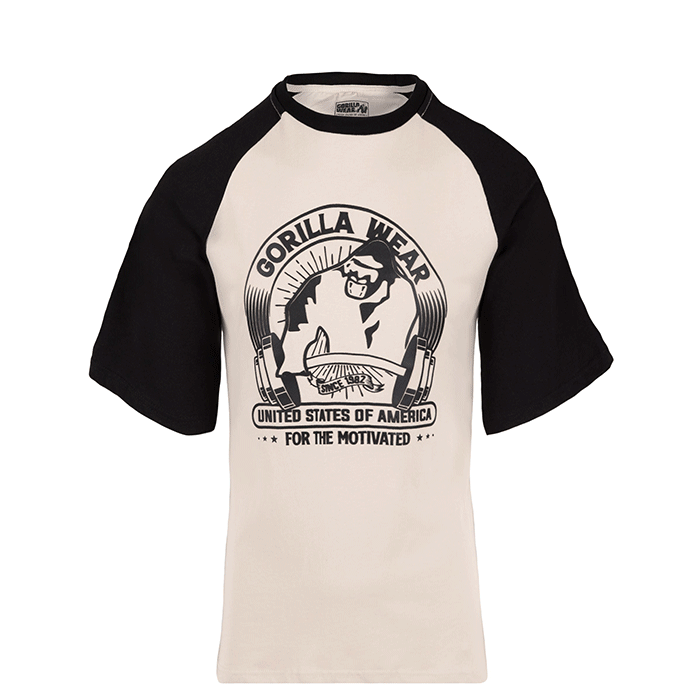 Läs mer om Logan Oversized T-Shirt, Beige/Black