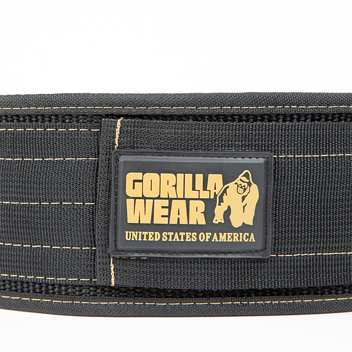 4 Inch Lyftarb&auml;lte Nylon Svart/Guld
