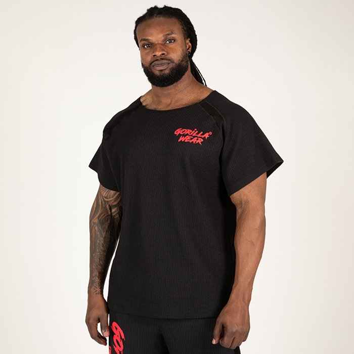 Augustine Old School Work Out Top,Black/Red