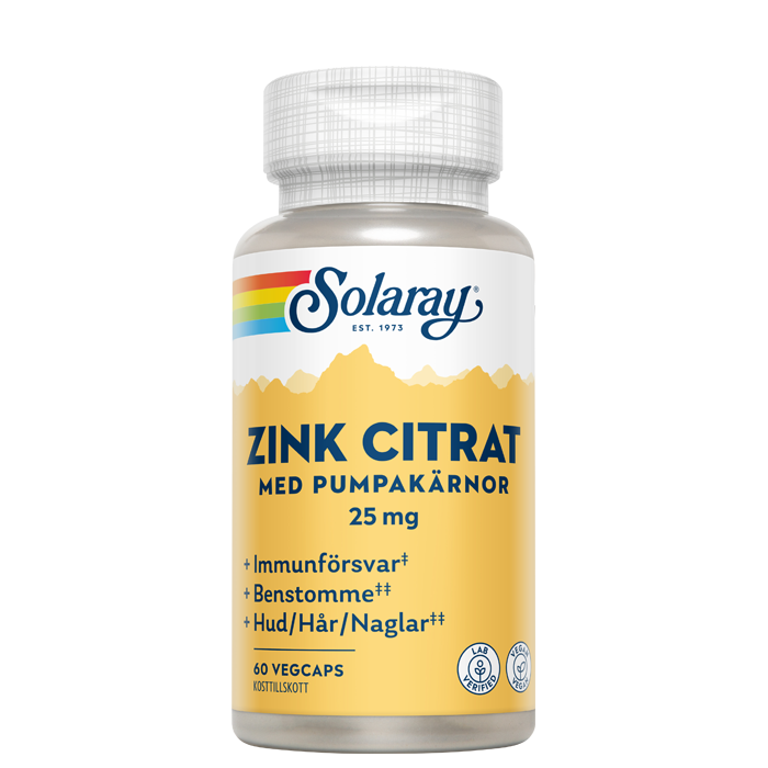 Solaray Zink Citrate 60 kapslar