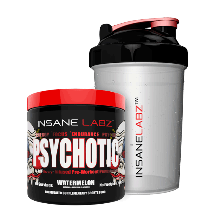 Psychotic Pre-Workout 35 portioner Insane Labz Shaker