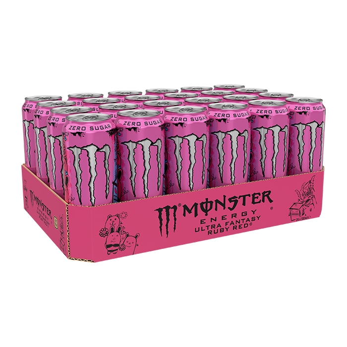 24 x Monster Energy Ultra Fantasy 50 cl Ruby Red 2 kr pant Fantasy Ruby Red