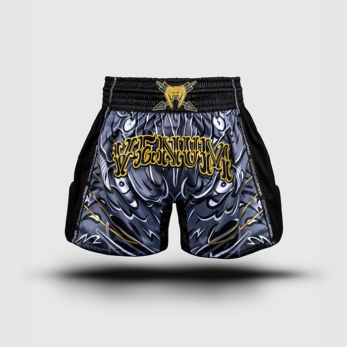 Venum Wolf Atak Thaishorts Svart Grå