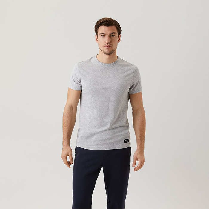 Centre T-shirt Light Grey Melange