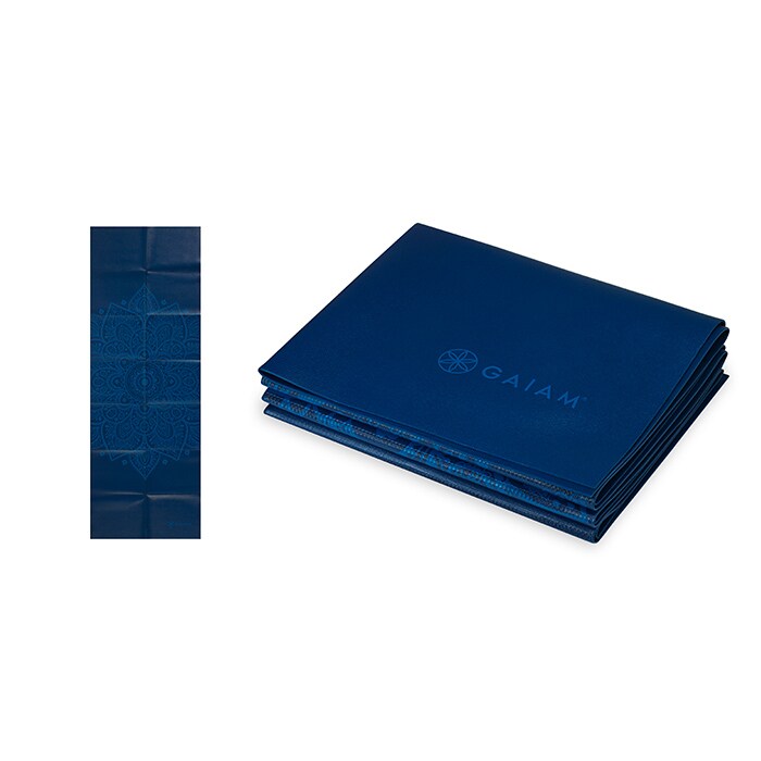 Foldable Blue Sundial Yoga Mat