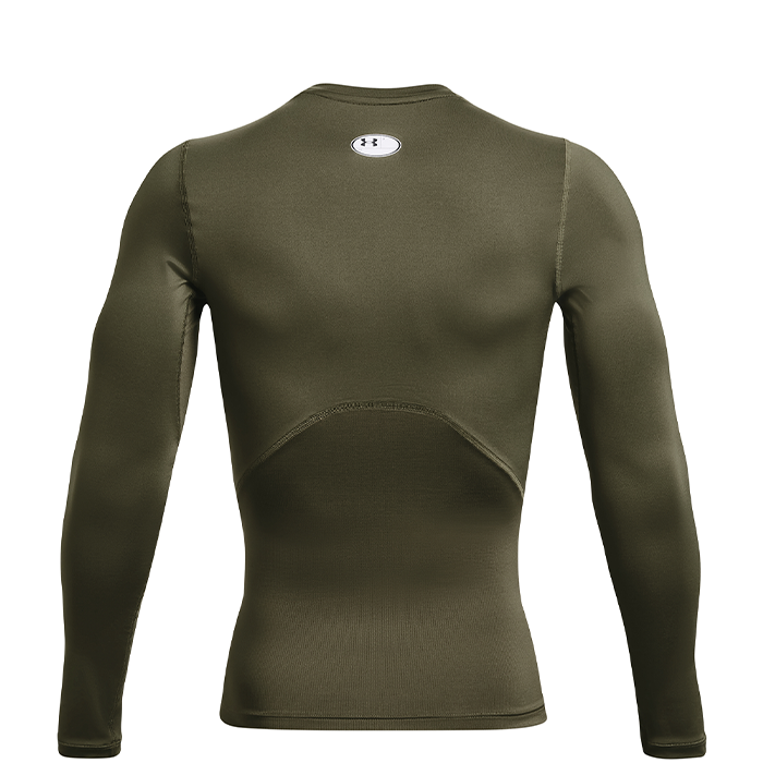 UA HG Armour Comp LS, Marine OD Green