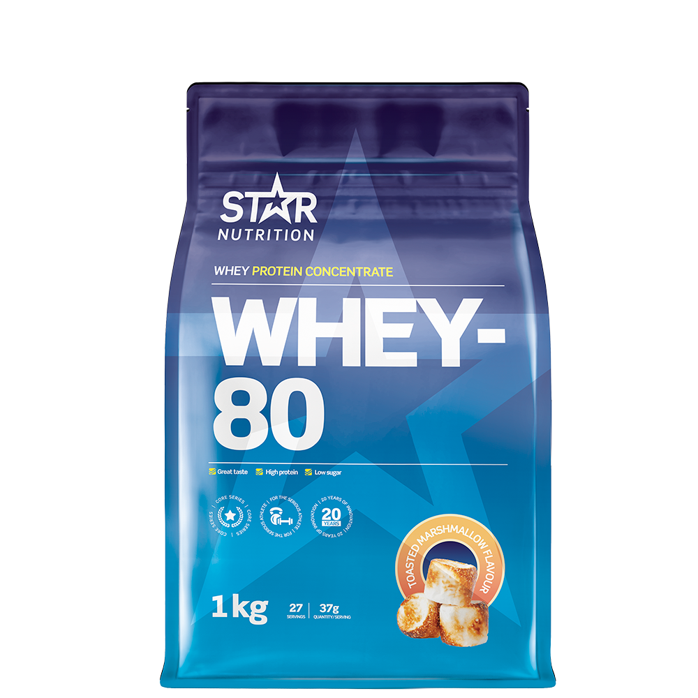 Whey-80 Vassleprotein 1 kg toasted_marshmallow