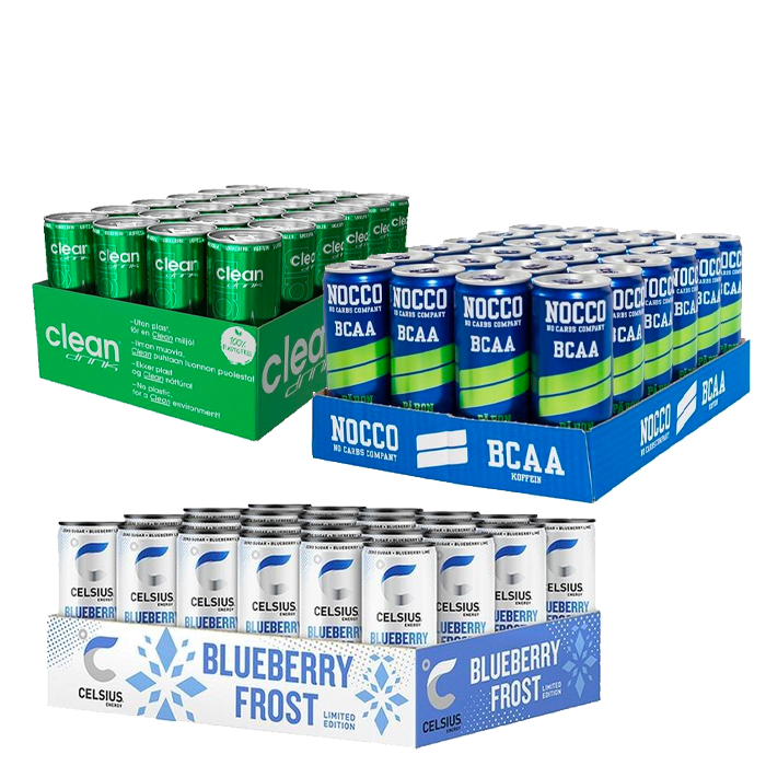 Läs mer om 72 x NOCCO, Celsius & Clean Drink