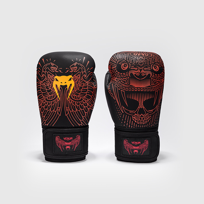 Venum Quetzal Fury Boxningshandskar Svart R&ouml;d Orange