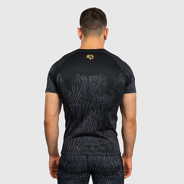 Venum X Chimaev Wild Borz Rashguard Kort&auml;rmad Svart Gr&aring;