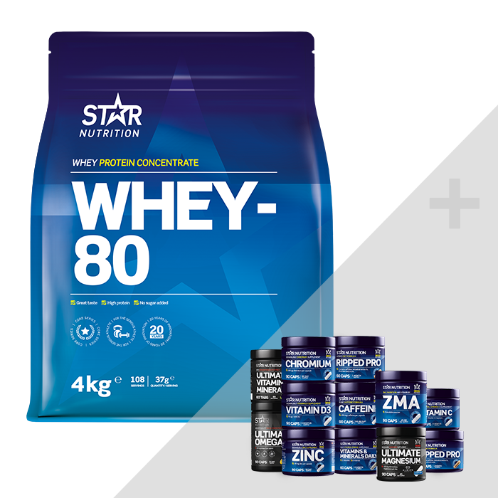 Star Nutrition Whey-80 4 kg + Bonus Product!