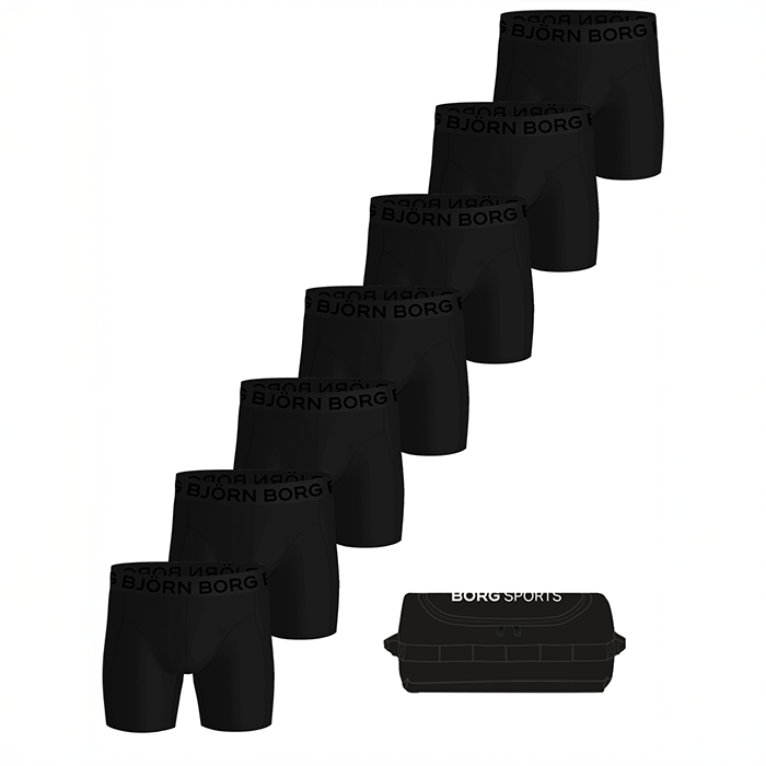 Cotton Stretch Boxer + Tvättpåse 7-pack Multipack 1