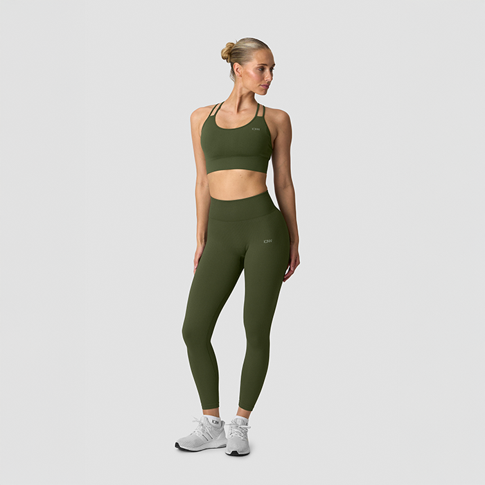 Ribbed Define Seamless Tights Gr&ouml;n