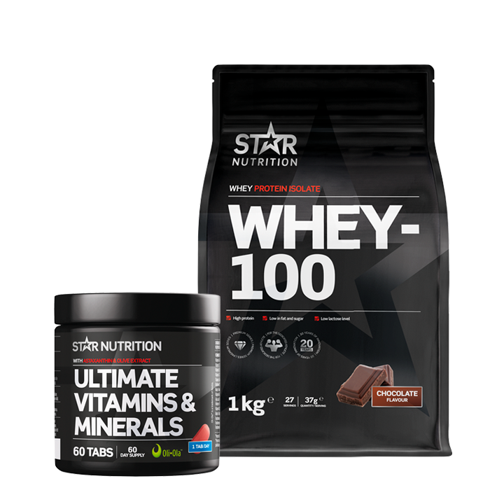 Whey-100 1 kg + Ultimate Vitamins & Minerals 60 tabs