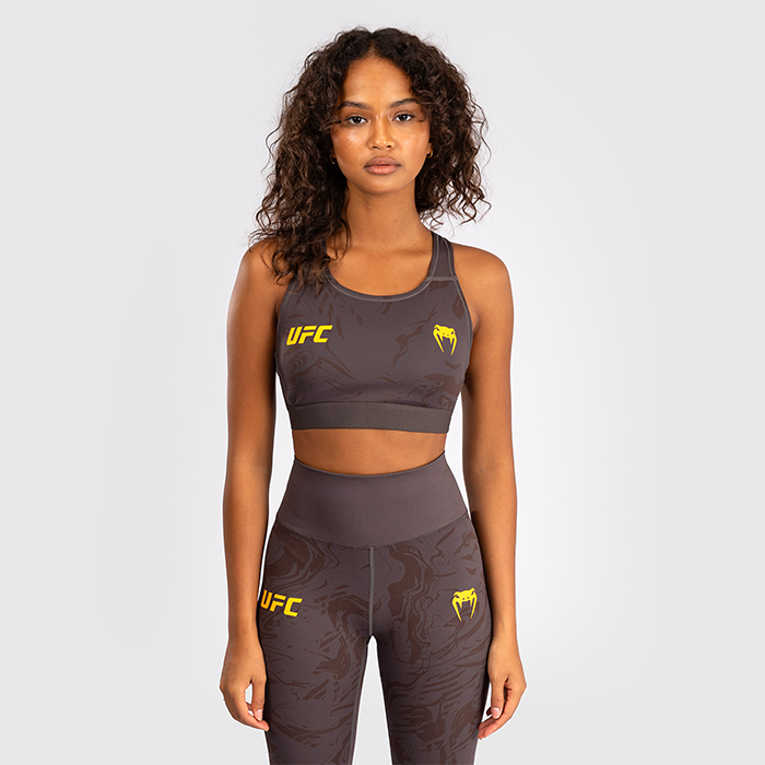 UFC Fusion by Venum Fight Week Women's Sports Bra Earthen Brown