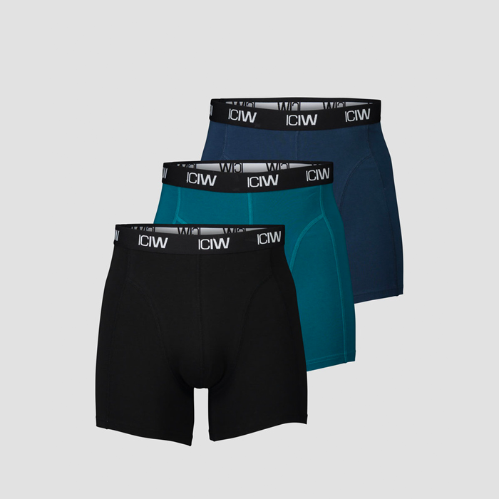 ICANIWILL Boxer 3-Pack Black/Teal