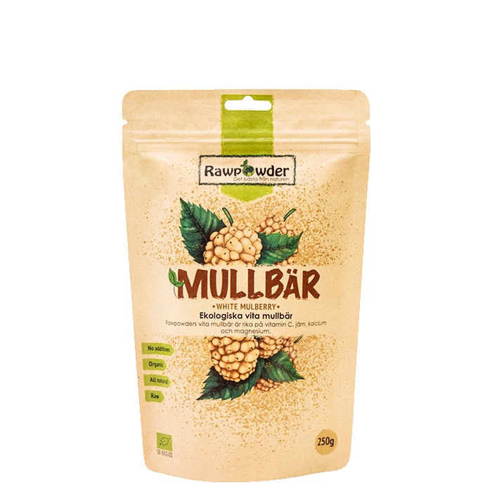 Rawpowder Mullbär vita Eko 250 g