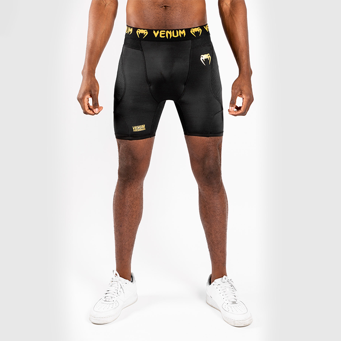 Venum G-Fit Compression Shorts, Black/Gold