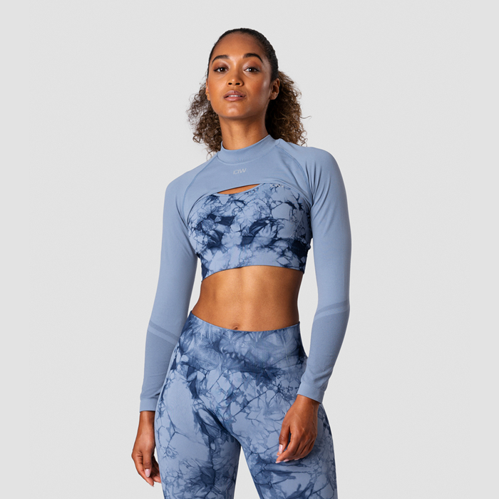 Define Seamless LS Shoulder Top Urban Blue