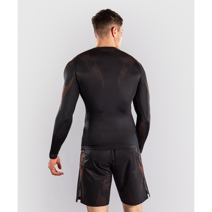 Venum NO-GI 6.0 Long Sleeve Rashguard Black/Brown
