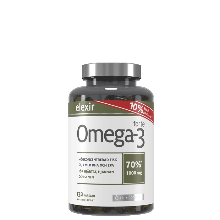 Elexir Pharma Omega-3 forte 1000 mg 132 kapslar