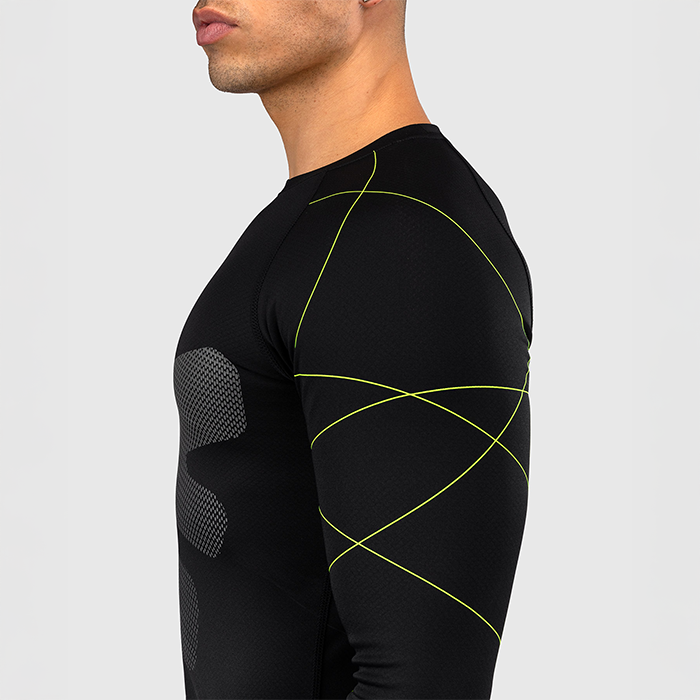 Training Camp 4.0 Rashguard L&aring;ng&auml;rmad Svart Gr&ouml;n