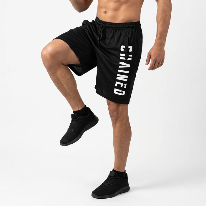 Chained Mesh Shorts Svart Vit