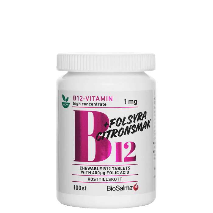 B12 Vitamin 1mg Folsyra 100 tabletter