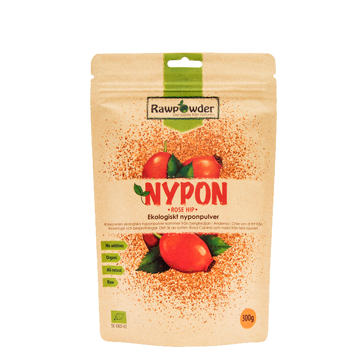 Nypon, Ekologiskt Nyponpulver, 300 g