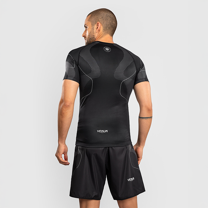 Nexus Rashguard Kort &Auml;rm Svart Silver