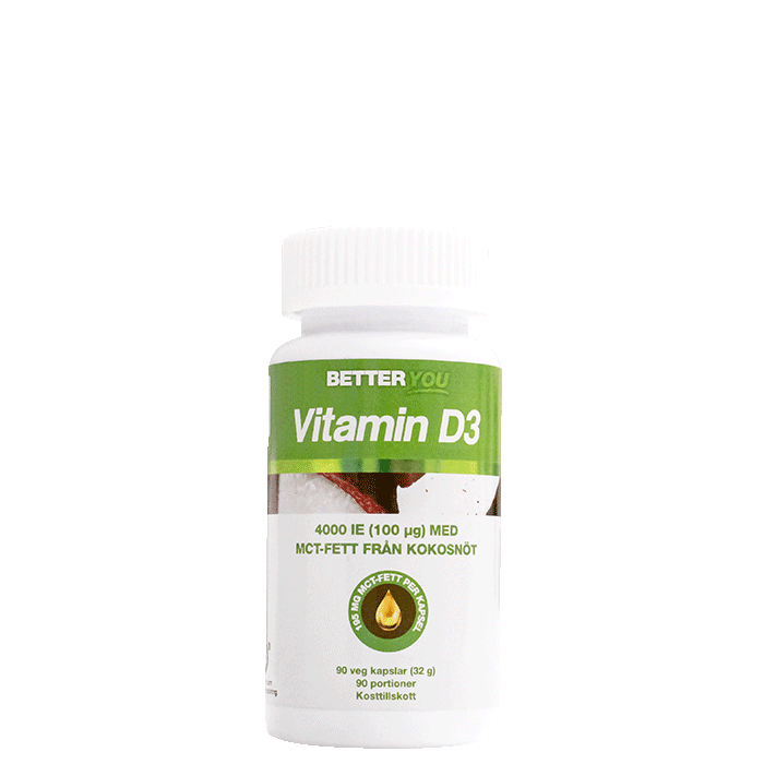 Vitamin D3 4000 IE + Kokosolja 90 kapslar