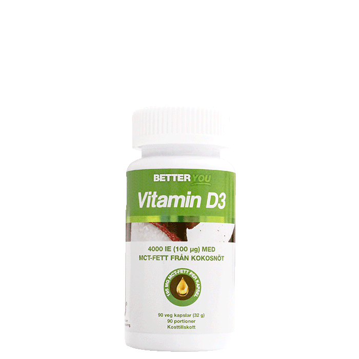 Vitamin D3 4000 IE Kokosolja 90 kapslar