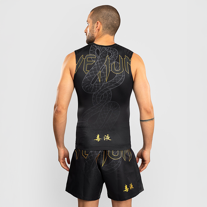 Serpenti Rashguard &Auml;rmell&ouml;s Svart Silver Guld