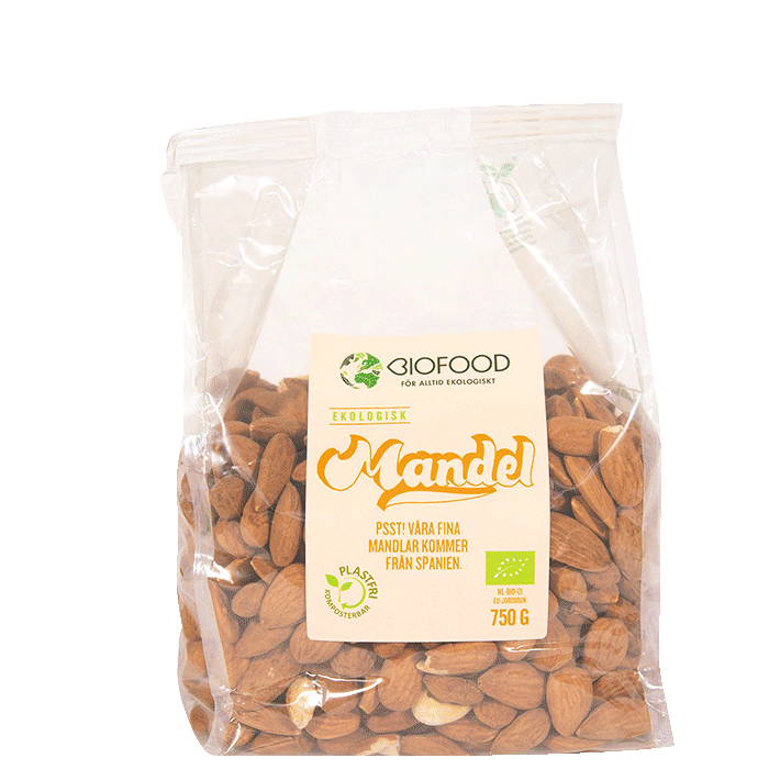 Biofood Mandel Hel 750 g