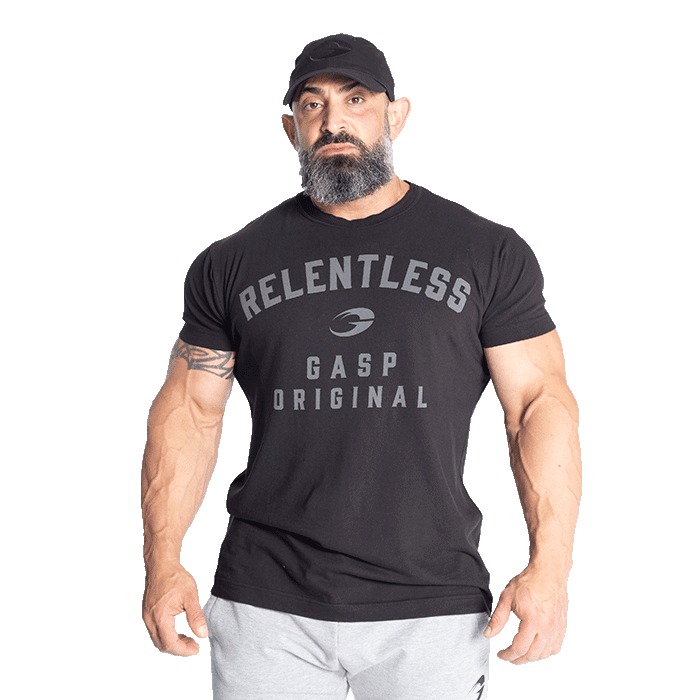 Relentless Skull Tee Washed Black